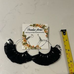 Fringe Fan Statement Earrings